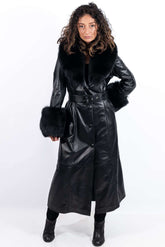 Women's leather coat Alexandra Black